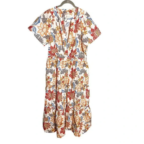 Anthropologie Somerset Maxi‎ Dress Size 1X Floral Printed Cotton - Picture 2 of 5